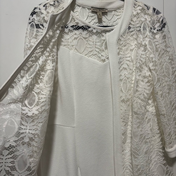 Chic White Lace Midi Dress - Picture 10 of 10